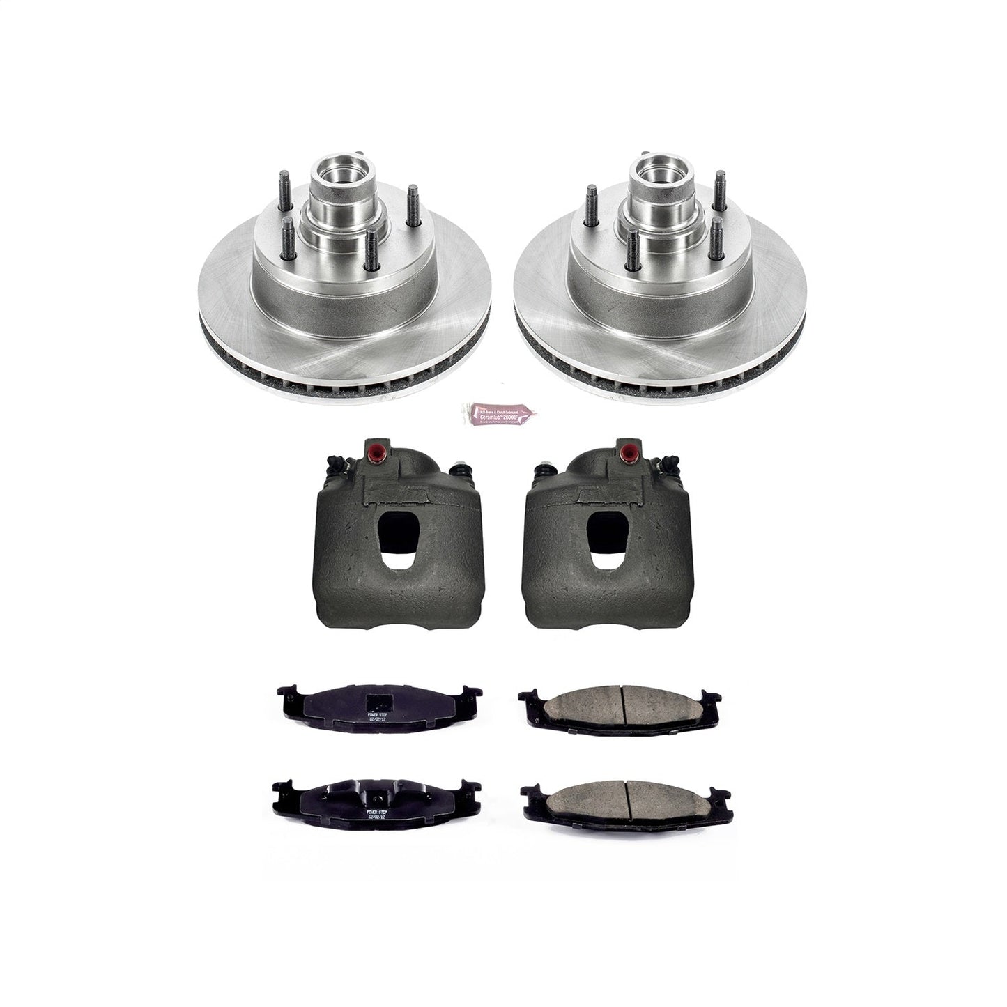 PowerStop Front Autospecialty Kit with Calipers | 1994–2002 Ford E-150 Econoline Club Wagon (KCOE1832)