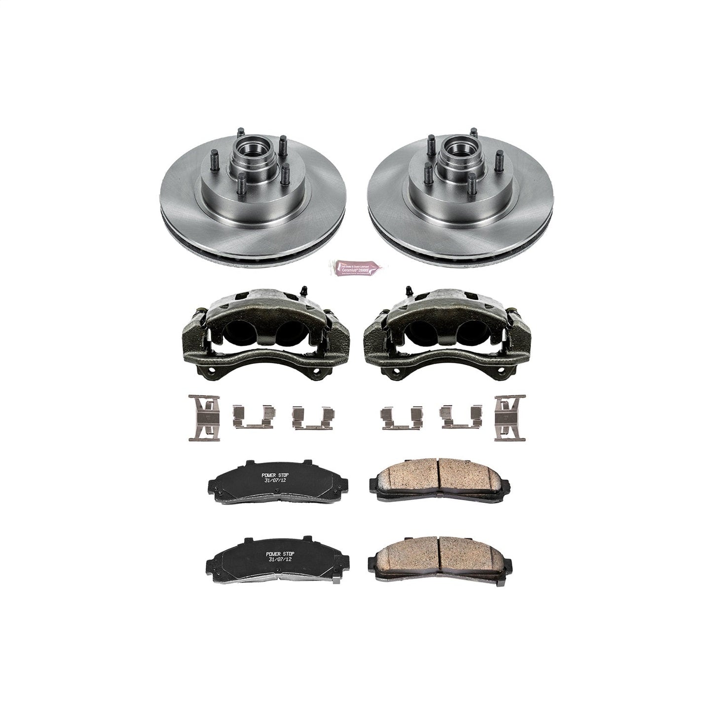 PowerStop Front Autospecialty Kit with Calipers | 1997–2001 Mercury Mountaineer (KCOE1854)