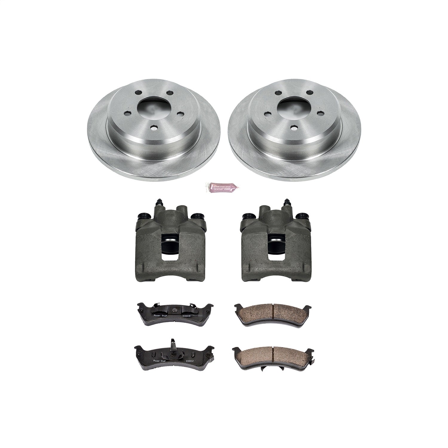 PowerStop Rear Autospecialty Brake Kit with Calipers | 1995–2001 Ford Explorer (KCOE1858)