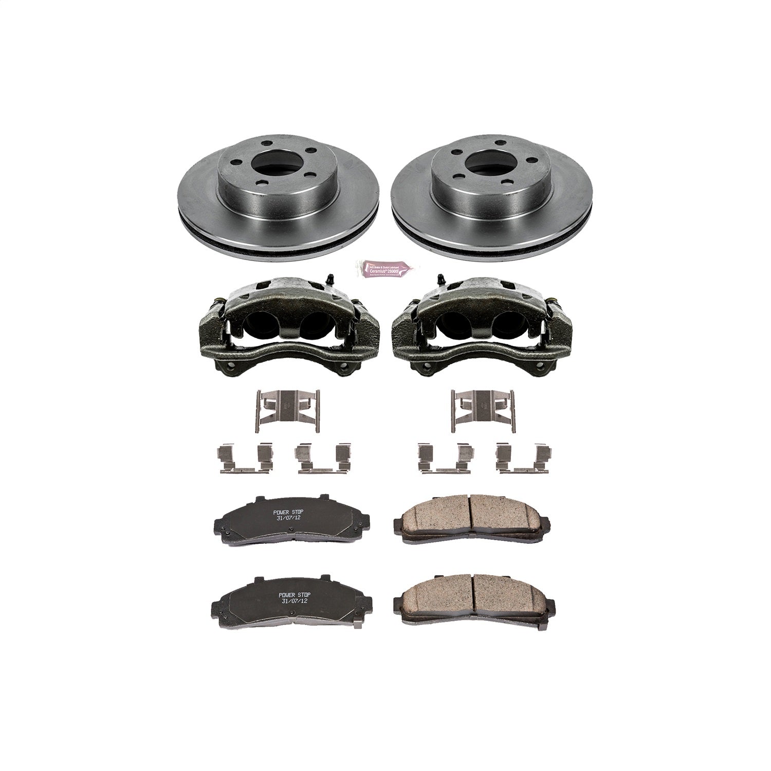 PowerStop Front Brake Kit with Calipers | 1995–2001 Ford Explorer (KCOE1860)