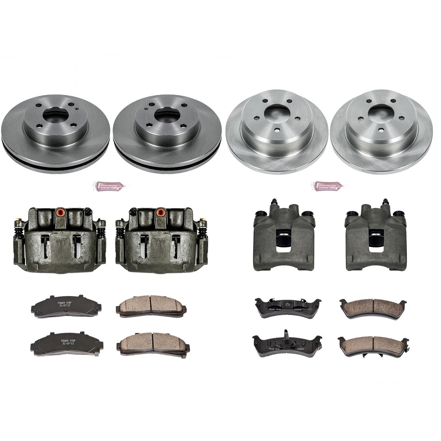 PowerStop Front & Rear Autospecialty Brake Kit with Calipers | 1995–2001 Ford Explorer (KCOE1861)