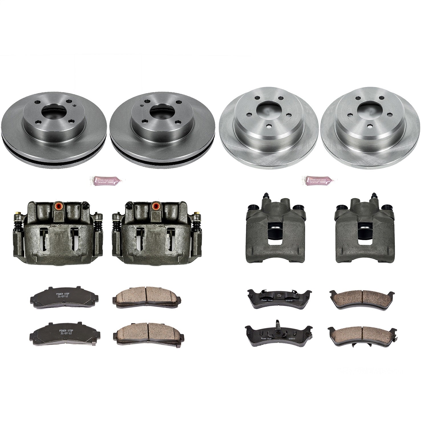 PowerStop Front & Rear Autospecialty Brake Kit with Calipers | 1995–2001 Ford Explorer (KCOE1861)