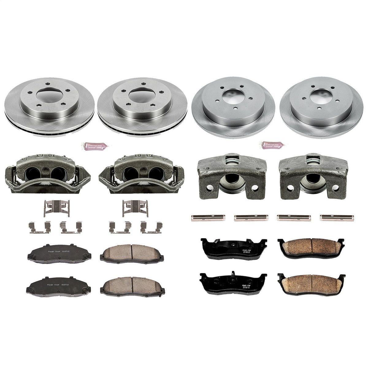 PowerStop Front & Rear Autospecialty Brake Kit with Calipers | 1999–2000 Ford F-150 (KCOE1867)