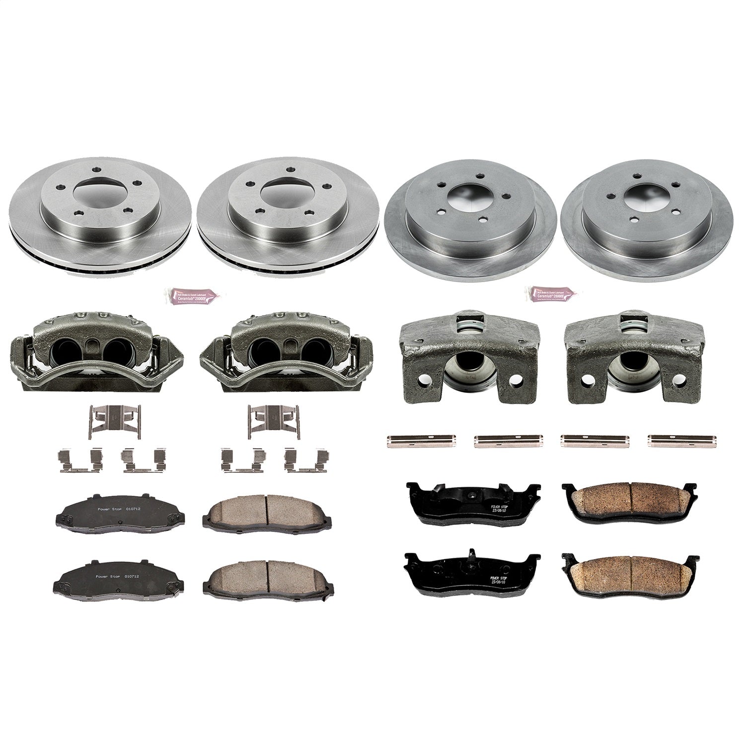 PowerStop Front & Rear Brake Kit with Calipers | 2000–2003 Ford F-150 (KCOE1868)