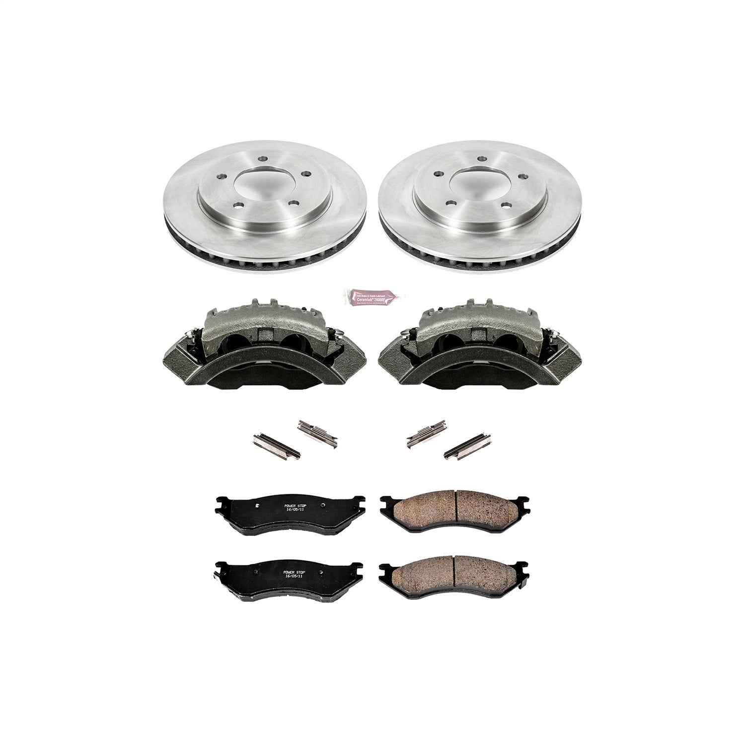PowerStop Front Autospecialty Kit with Calipers | 1998–2002 Lincoln Navigator (KCOE1869)