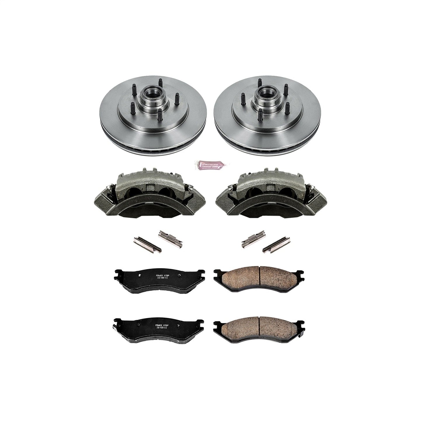 PowerStop Front Autospecialty Kit with Calipers | 1998–2000 Lincoln Navigator (KCOE1878)