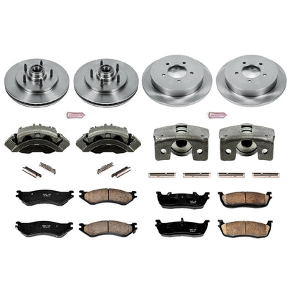 PowerStop Front & Rear Autospecialty Kit with Calipers | 1997–2000 Ford Expedition (KCOE1880)