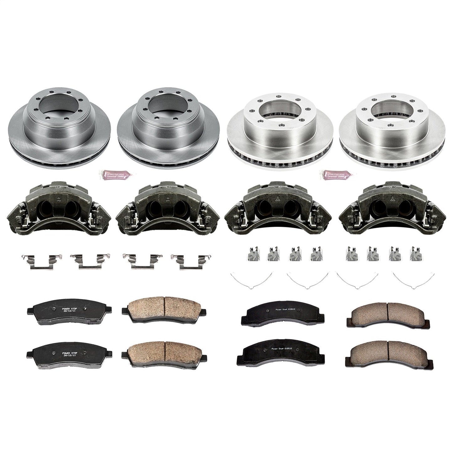 PowerStop Front & Rear Autospecialty Kit with Calipers | 1999 Ford F-350 Super Duty (KCOE1886)