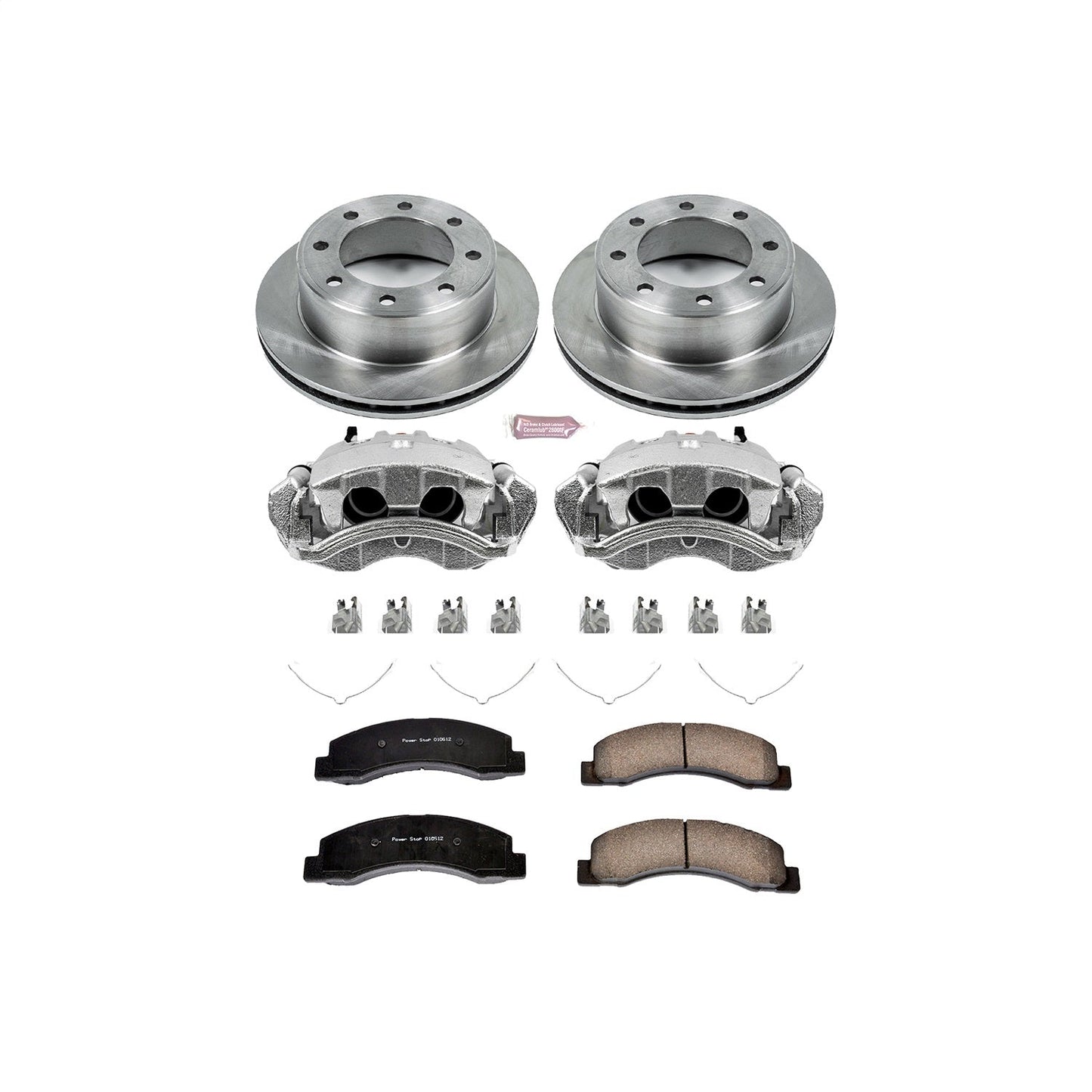 PowerStop Rear Autospecialty Kit with Calipers | 1999–2000 Ford F-350 Super Duty (KCOE1889)