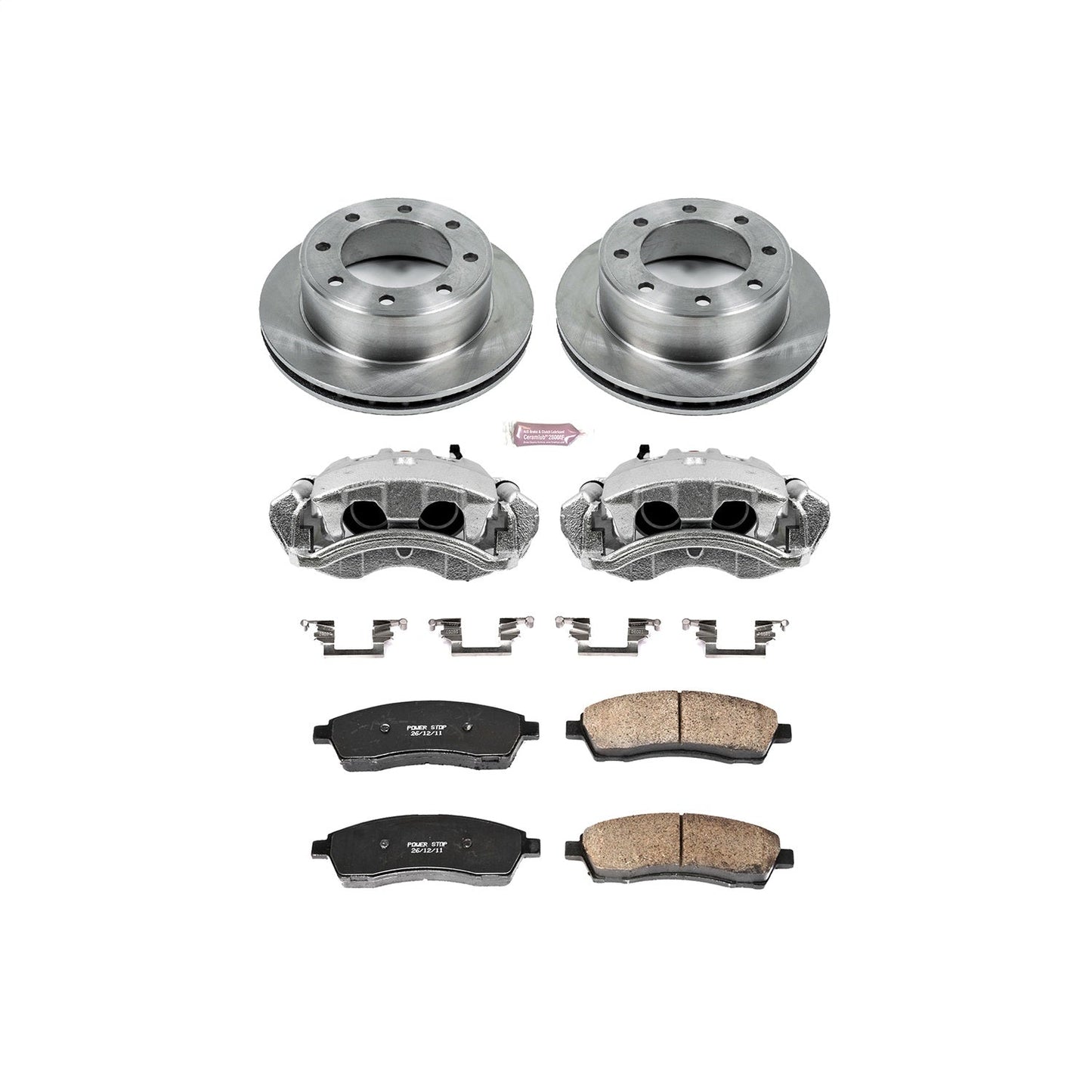 PowerStop Rear Autospecialty Kit with Calipers | 1999–2000 Ford F-350 Super Duty (KCOE1890)