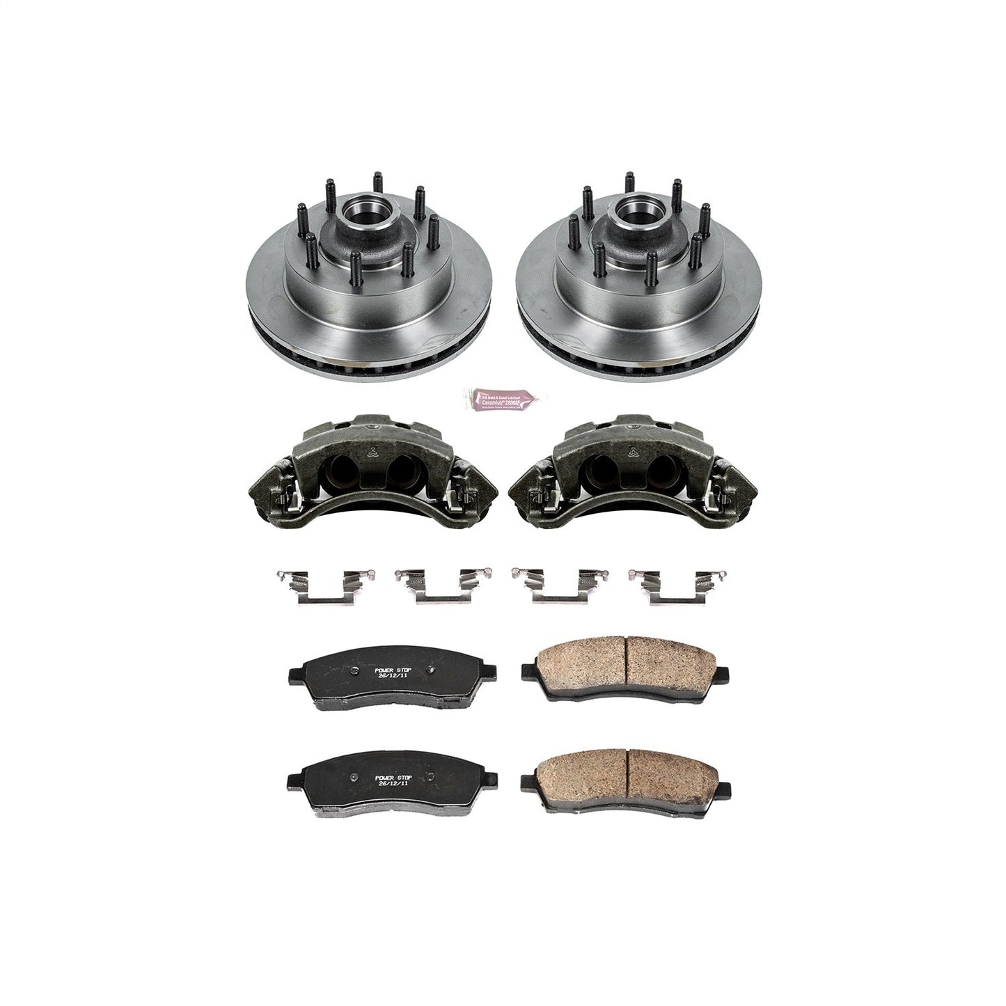 PowerStop Front Autospecialty Kit with Calipers | 1999–2002 Ford F-350 Super Duty (KCOE1891)