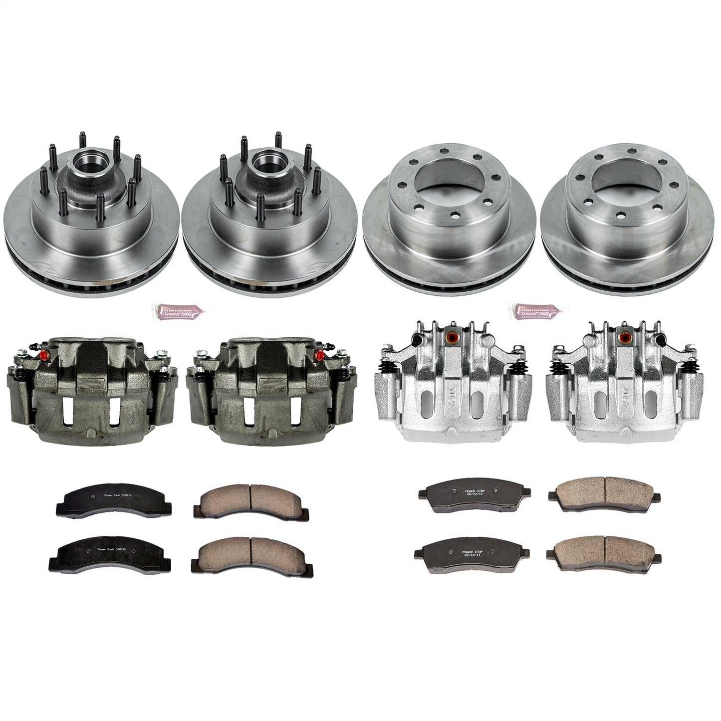 PowerStop Front & Rear Autospecialty Kit with Calipers | 1999–2000 Ford F-250 Super Duty (KCOE1892)