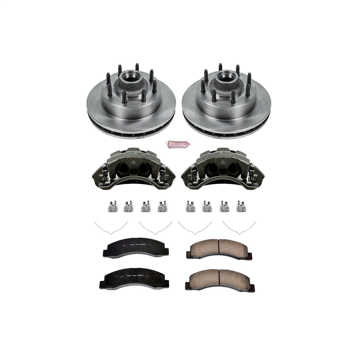 PowerStop Front Autospecialty Kit with Calipers | 1999–2002 Ford F-350 Super Duty (KCOE1893)