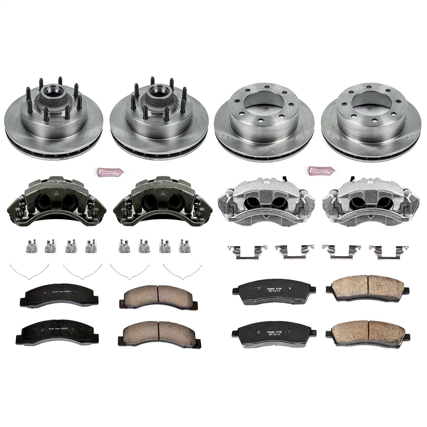 PowerStop Front & Rear Autospecialty Kit with Calipers | 2000 Ford Excursion (KCOE1894)