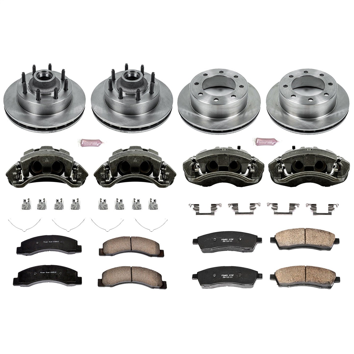 PowerStop Front & Rear Autospecialty Kit with Calipers | 2000–2002 Ford Excursion (KCOE1894A)