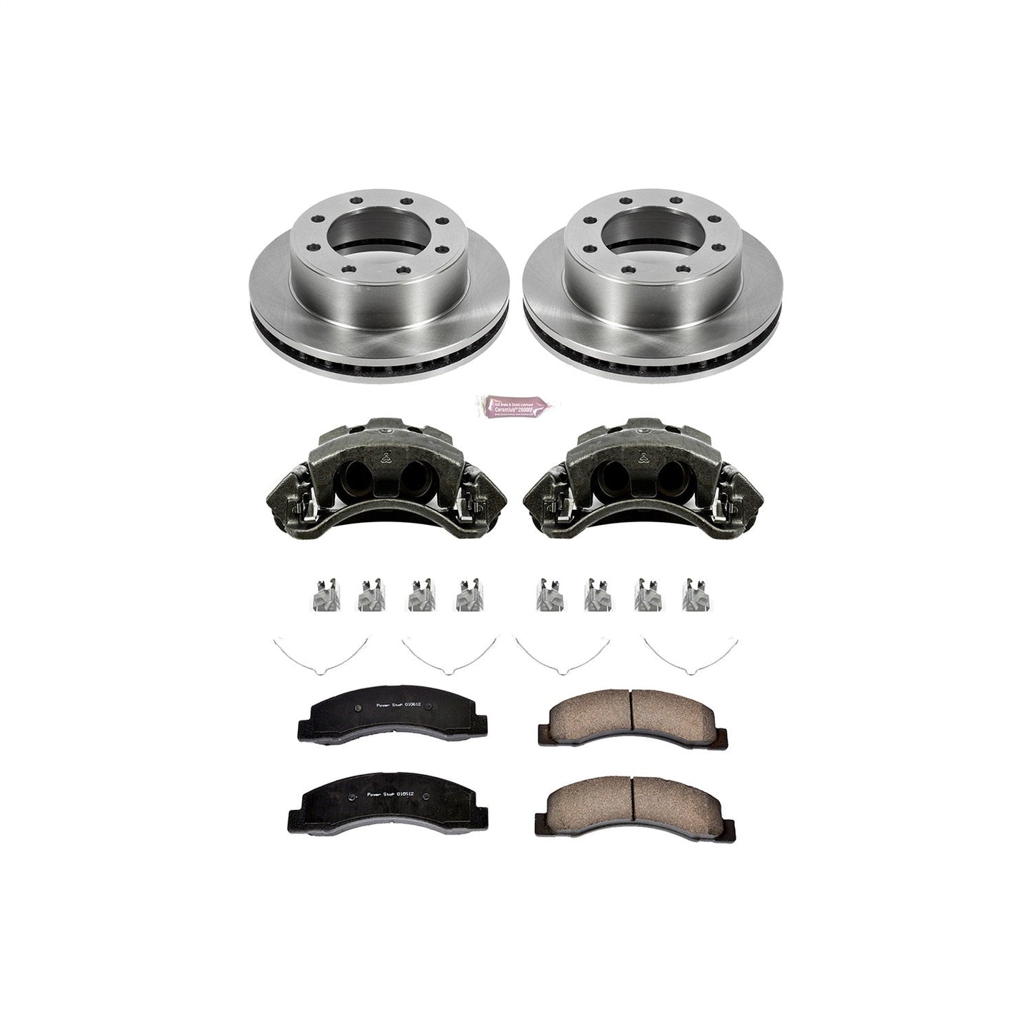 PowerStop Front Autospecialty Kit w/Calipers | 1999–2004 Ford F-350 Super Duty (KCOE1905)