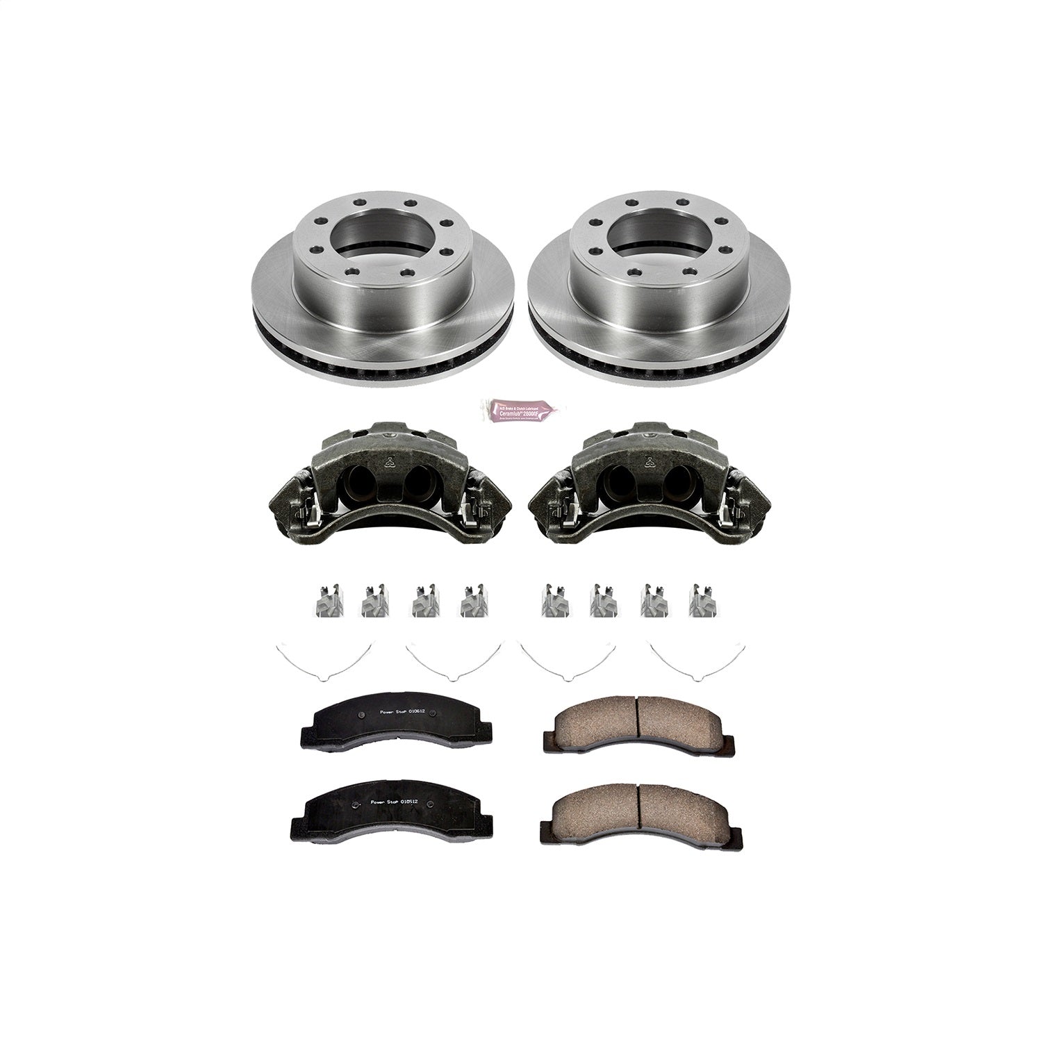 PowerStop Front Autospecialty Kit w/Calipers | 1999–2004 Ford F-350 Super Duty (KCOE1905)