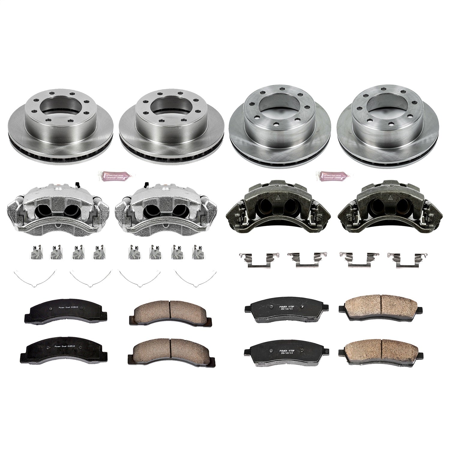 PowerStop Front & Rear Autospecialty Kit with Calipers | 1999–2000 Ford F-250 Super Duty (KCOE1906)