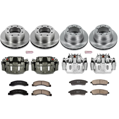 PowerStop Front & Rear Autospecialty Kit with Calipers | 1999–2000 Ford F-350 Super Duty (KCOE1907)