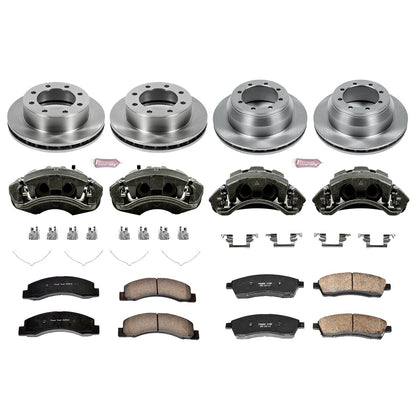 PowerStop Front & Rear Autospecialty Kit with Calipers | 2000–2004 Ford F-350 Super Duty (KCOE1907A)