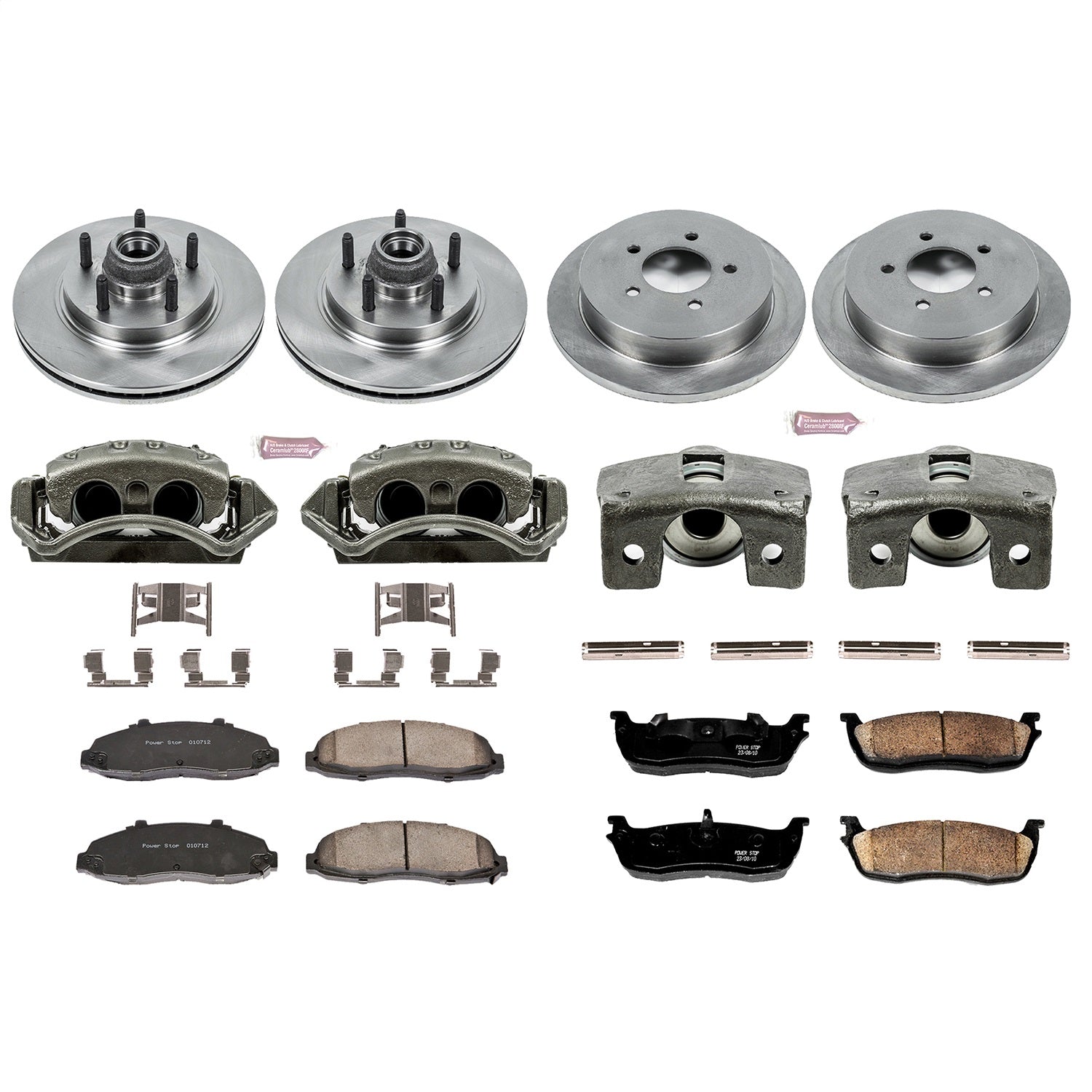 PowerStop Front & Rear Autospecialty Kit with Calipers | 2000–2003 Ford F-150 (KCOE1915)