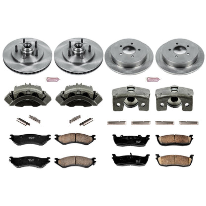 PowerStop Front & Rear Autospecialty Kit with Calipers | 2000–2002 Ford Expedition (KCOE1919)