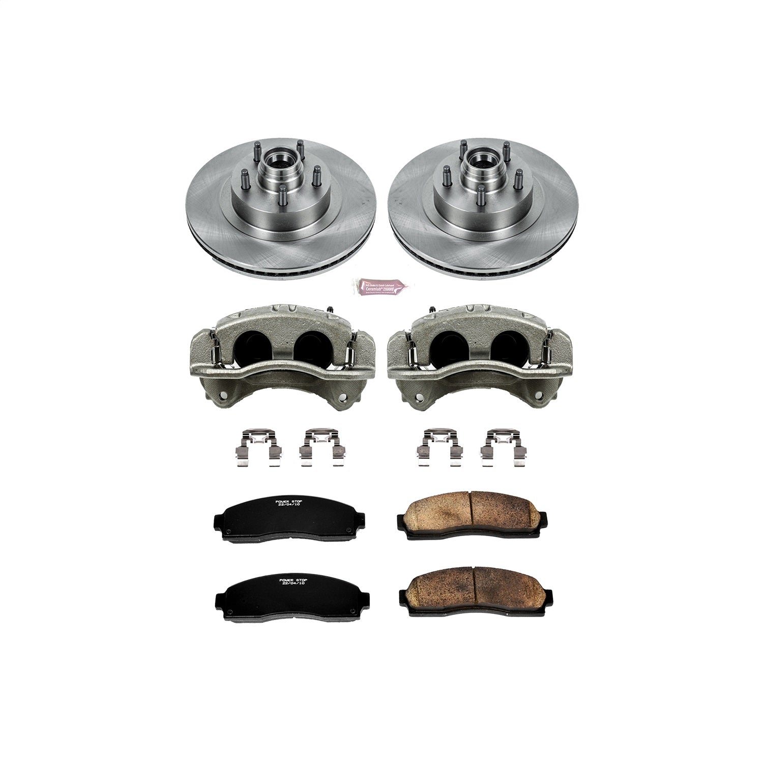 PowerStop Front Autospecialty Kit with Calipers | 2001–2002 Ford Explorer Sport Trac (KCOE1920)