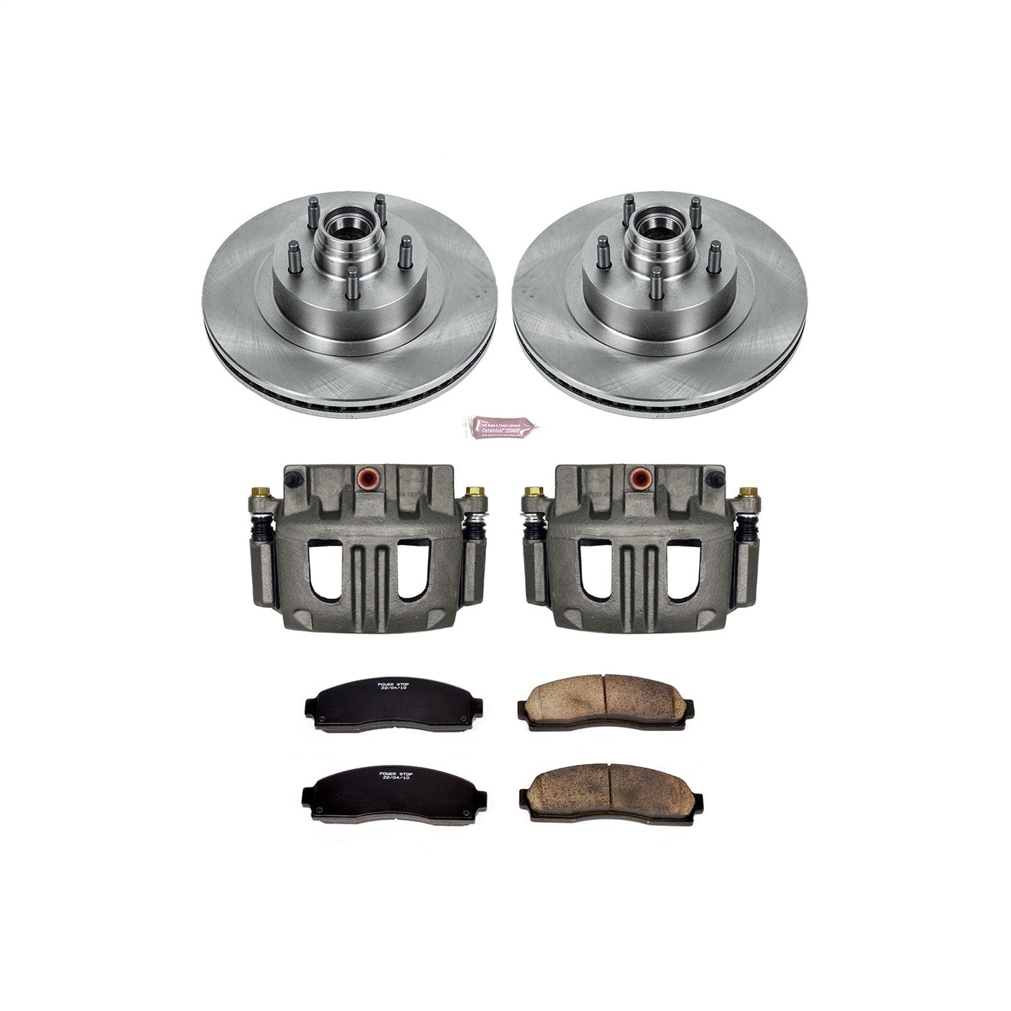 PowerStop Front Autospecialty Kit with Calipers | 2003–2005 Ford Explorer Sport Trac (KCOE1920A)