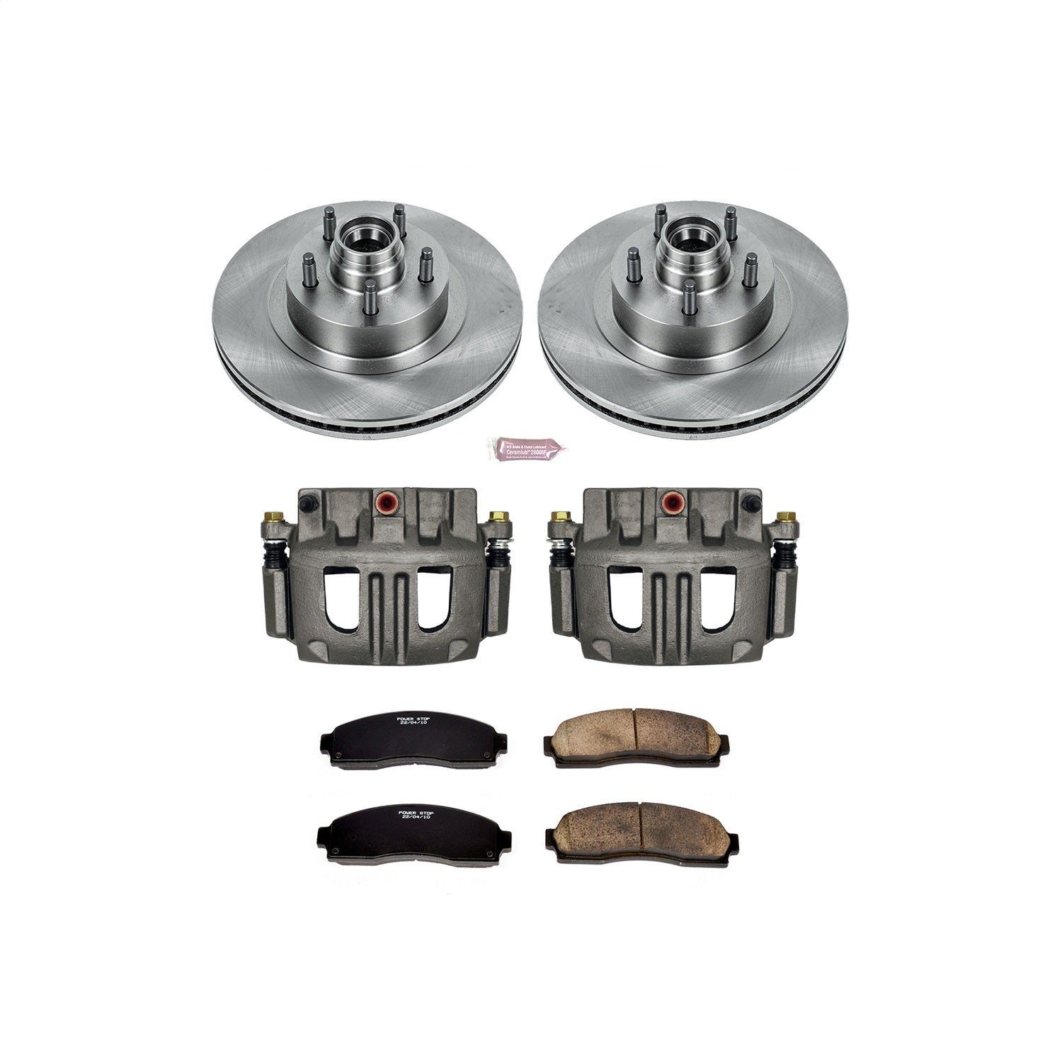 PowerStop Front Autospecialty Kit with Calipers | 2003–2005 Ford Explorer Sport Trac (KCOE1920A)