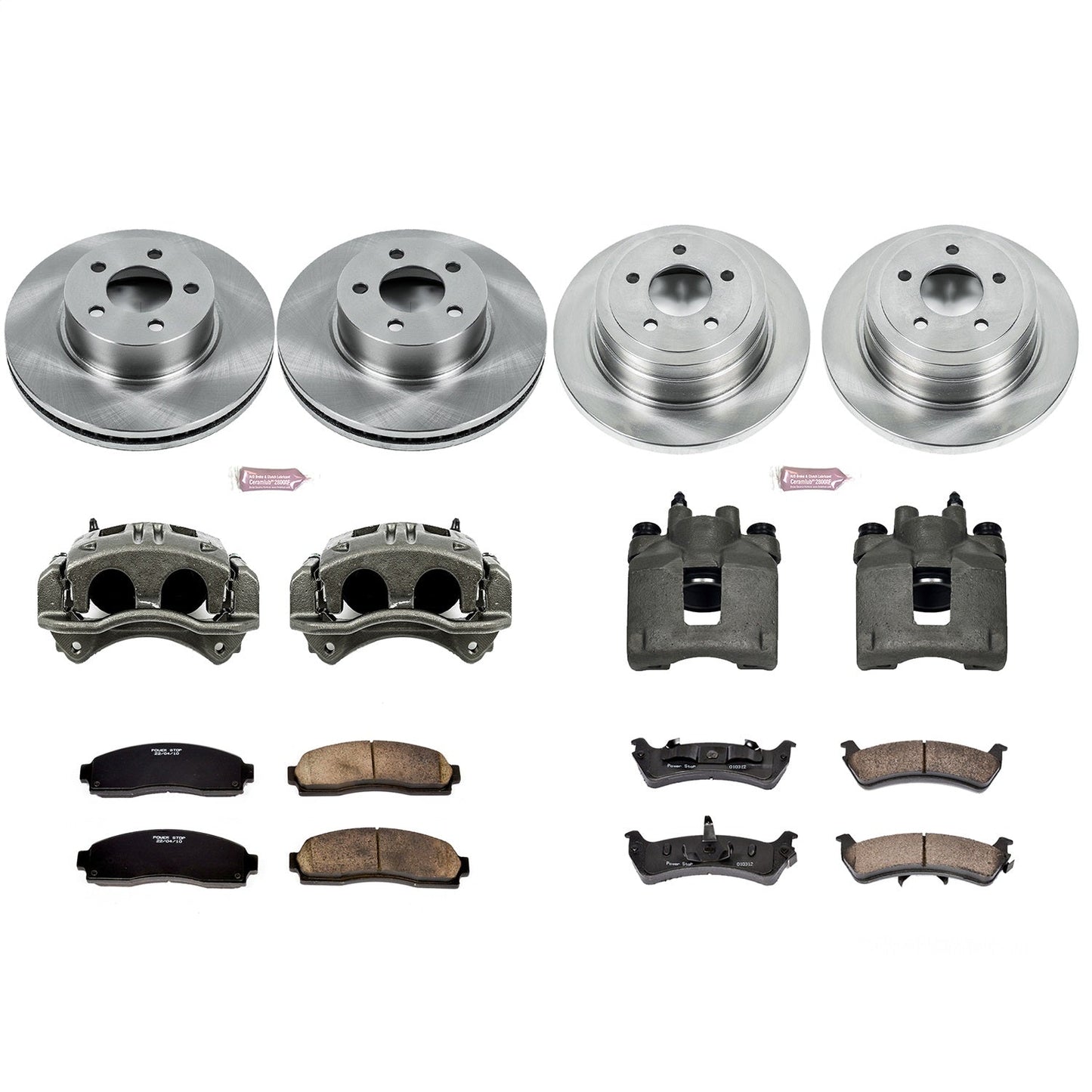 PowerStop Front & Rear Autospecialty Brake Kit with Calipers | 2003 Ford Explorer Sport (KCOE1924)