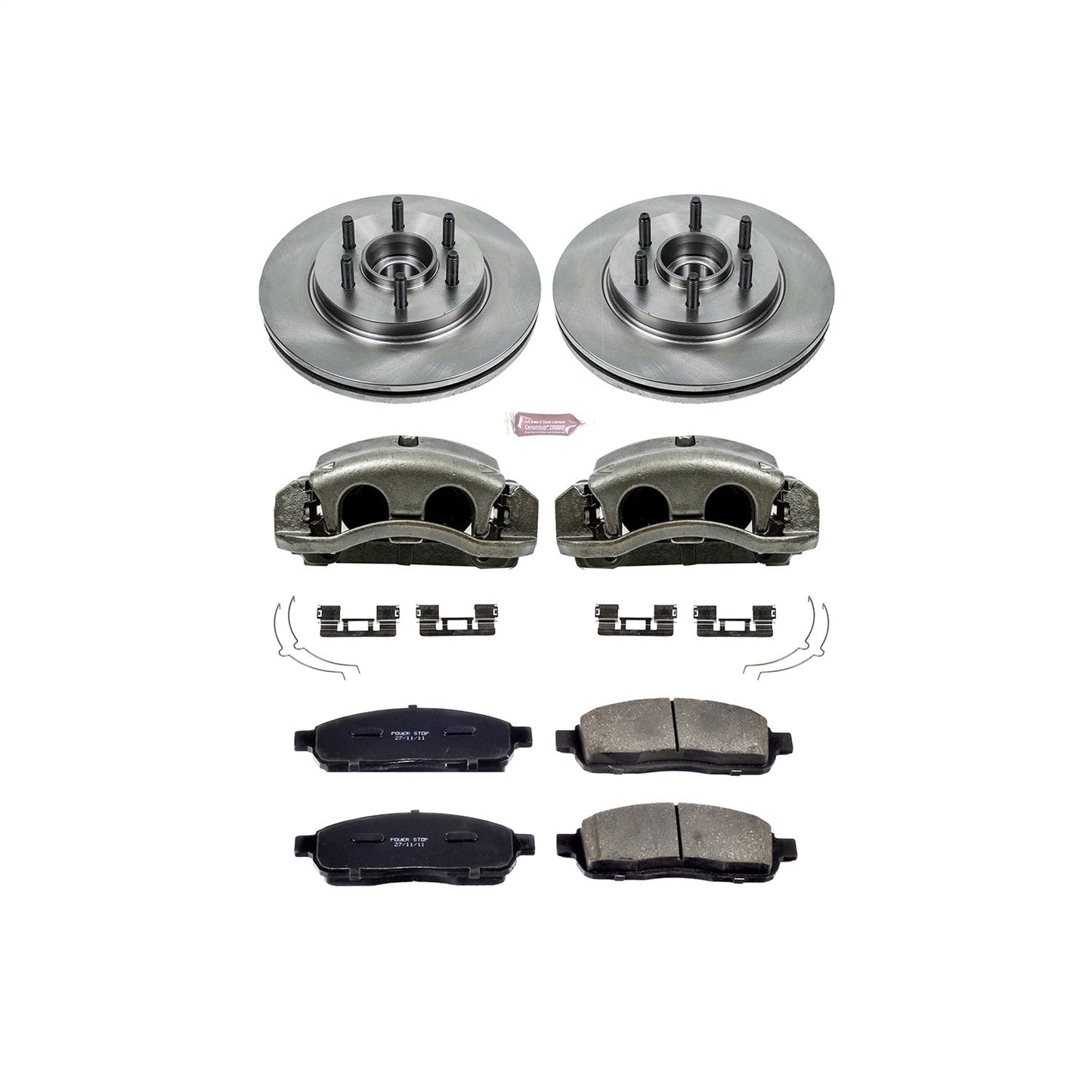 PowerStop Front Autospecialty Kit with Calipers | 2006–2008 Lincoln Mark LT (KCOE1939A)