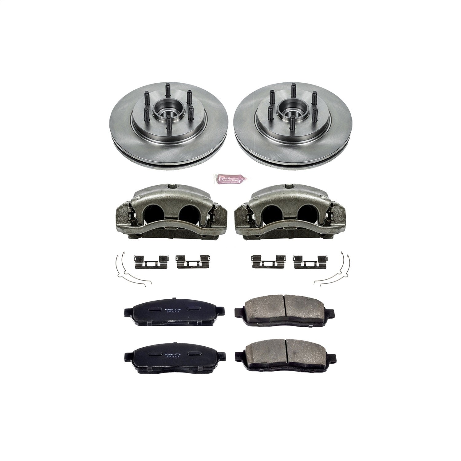 PowerStop Front Autospecialty Kit with Calipers | 2006–2008 Lincoln Mark LT (KCOE1939A)