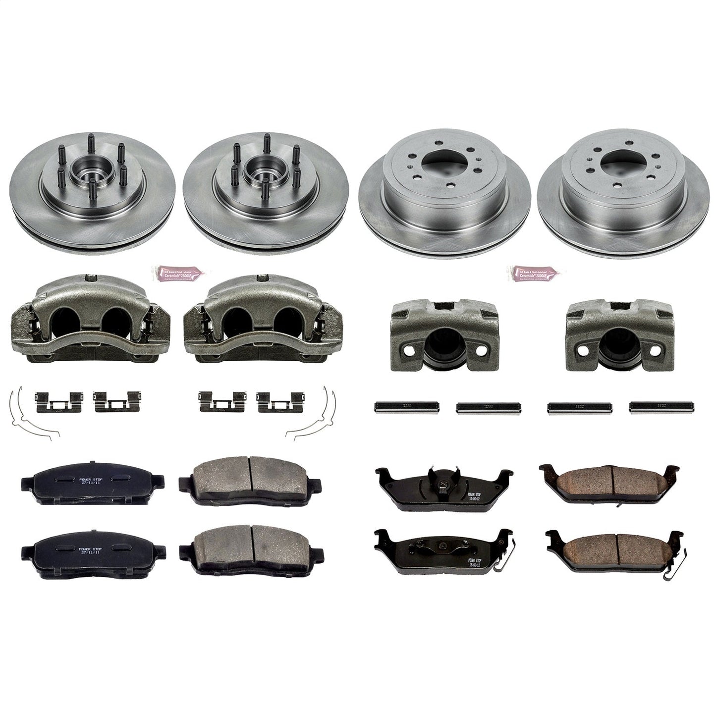 PowerStop Front & Rear Autospecialty Kit with Calipers | 2005–2008 Ford F-150 (KCOE1940A)