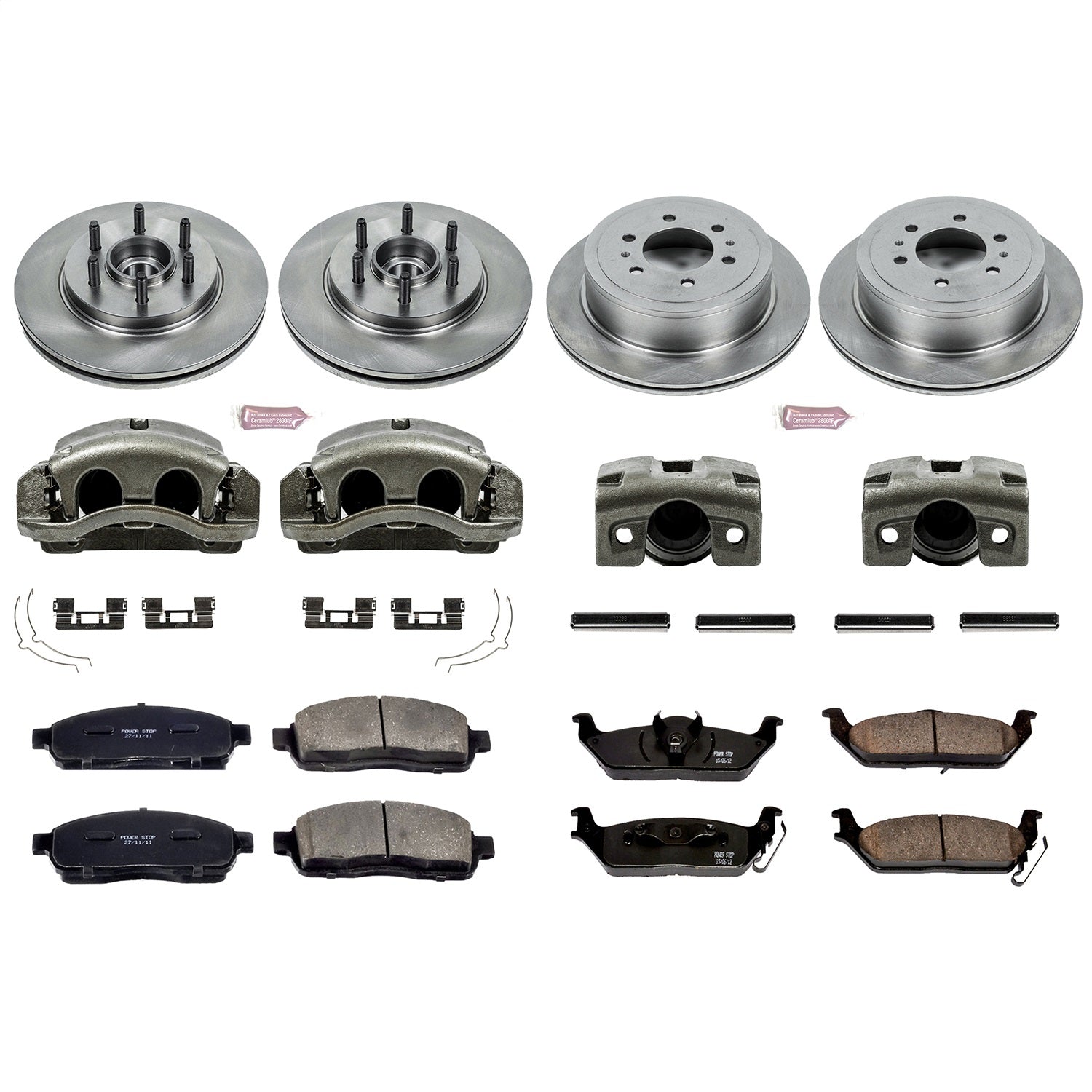 PowerStop Front & Rear Autospecialty Kit with Calipers | 2005–2008 Ford F-150 (KCOE1940A)