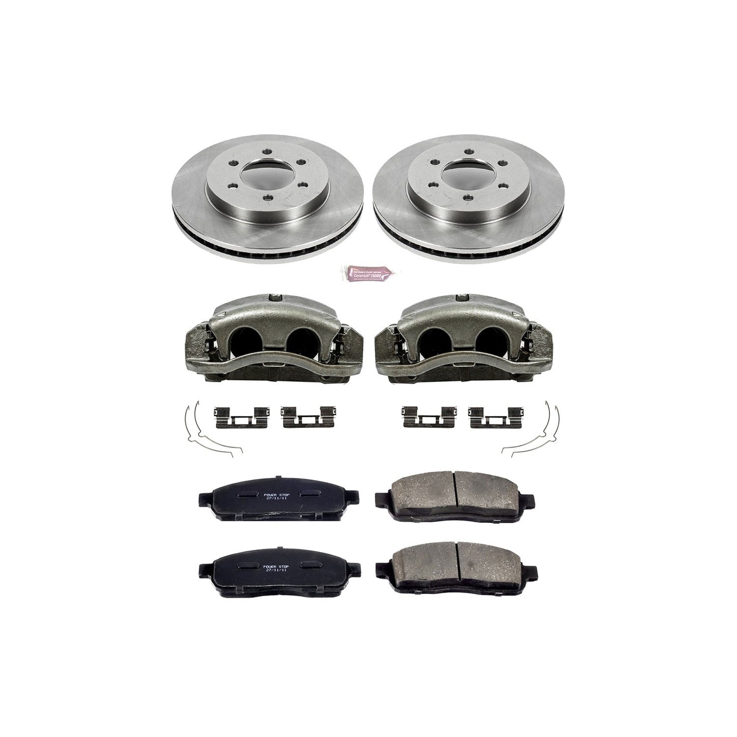 PowerStop Front Autospecialty Kit with Calipers | 2006–2008 Lincoln Mark LT (KCOE1943A)