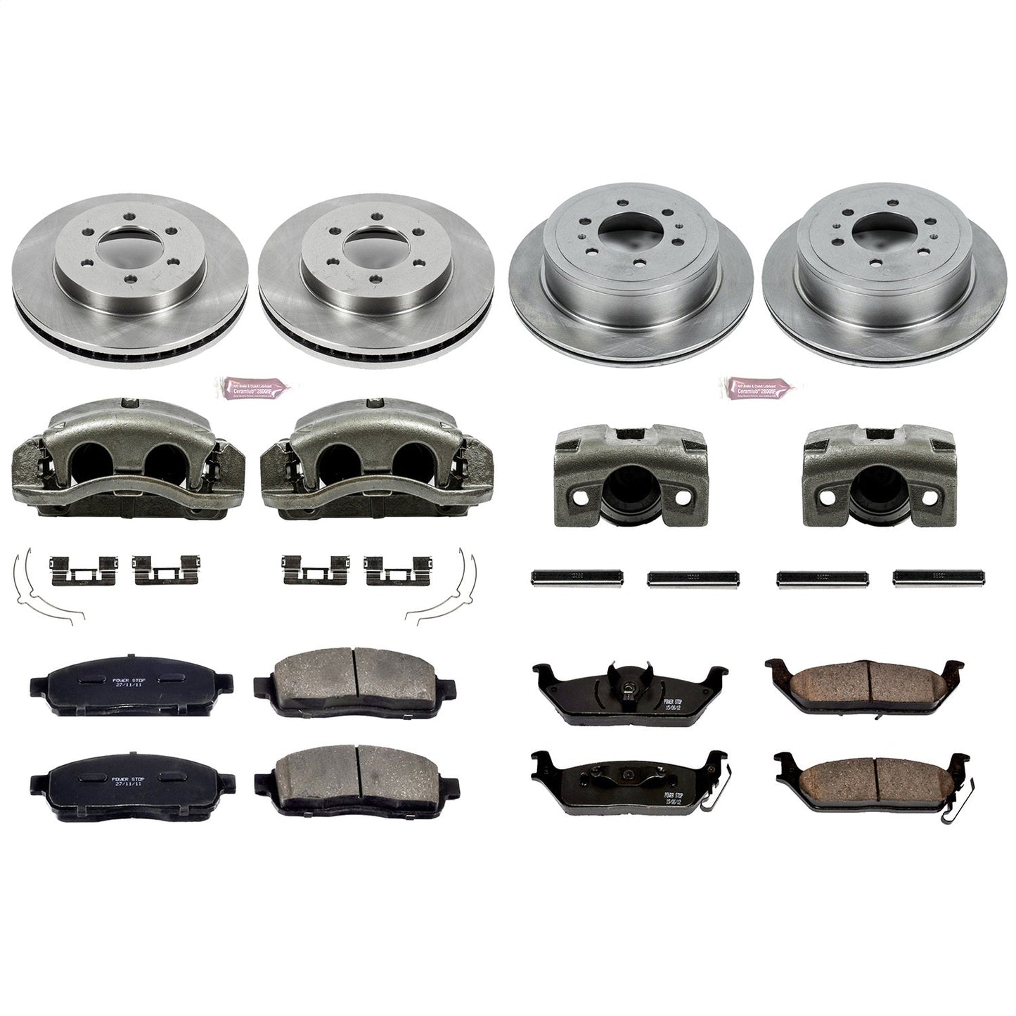 PowerStop Front & Rear Autospecialty Kit with Calipers | 2005–2008 Ford F-150 (KCOE1944A)
