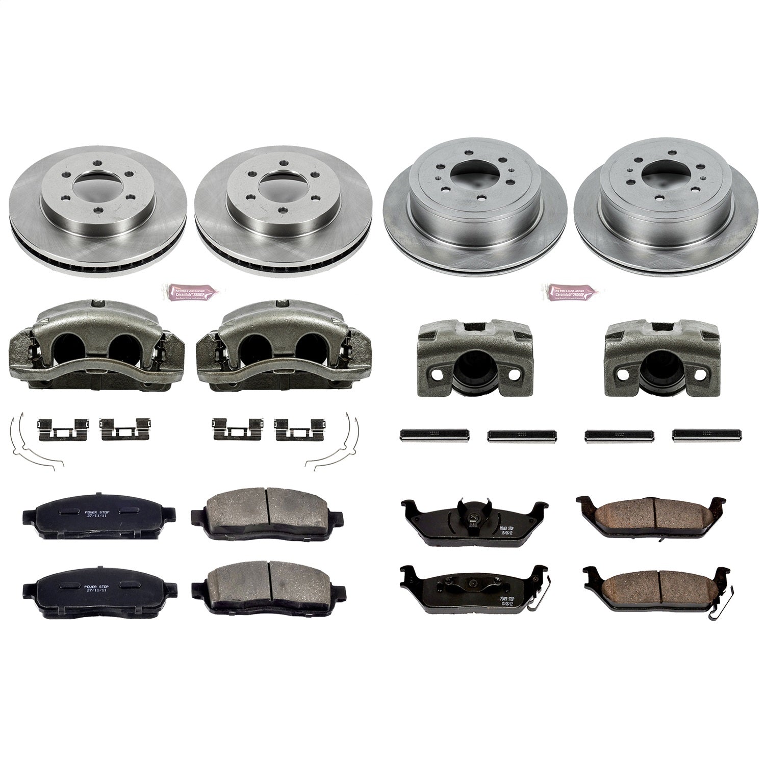 PowerStop Front & Rear Autospecialty Kit with Calipers | 2005–2008 Ford F-150 (KCOE1944A)