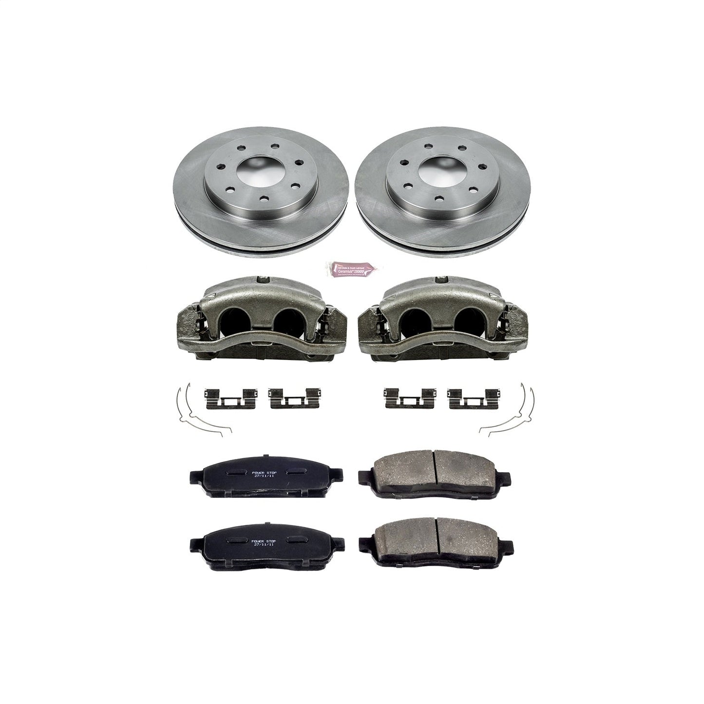 PowerStop Front Autospecialty Kit with Calipers | 2006–2008 Lincoln Mark LT (KCOE1946A)