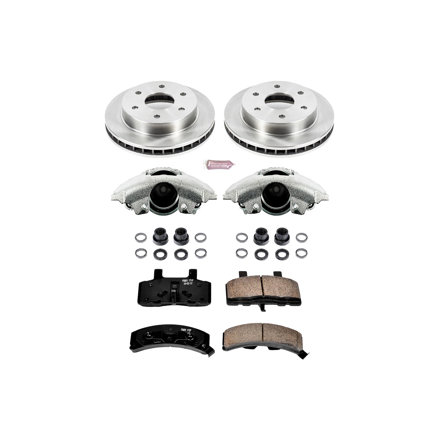 PowerStop Front Autospecialty Brake Kit with Calipers | 1999–2000 Cadillac Escalade (KCOE1970)