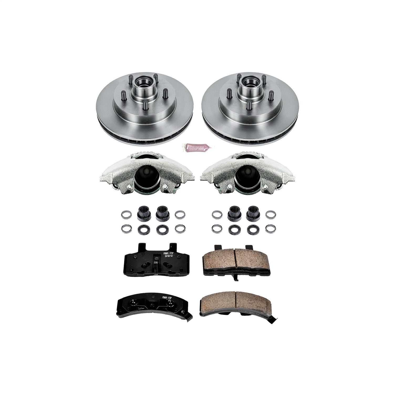 PowerStop Front Autospecialty Kit with Calipers | 1992–1999 GMC Yukon (KCOE1990)