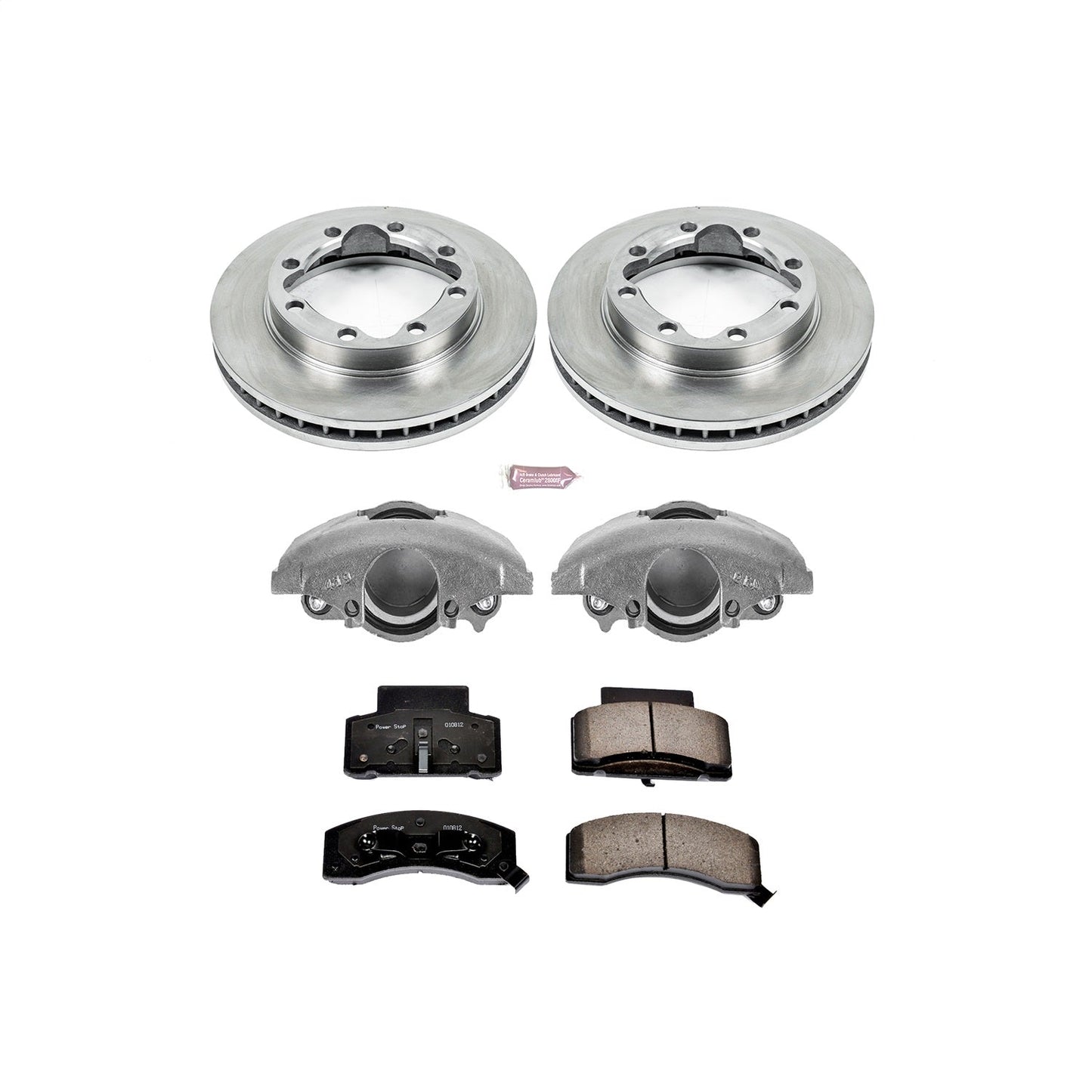 PowerStop Front Autospecialty Kit with Calipers | 1990–2000 GMC K3500 (KCOE1992)