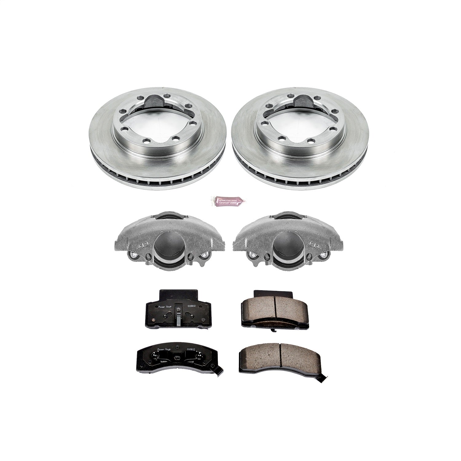 PowerStop Front Autospecialty Kit with Calipers | 1990–2000 GMC K3500 (KCOE1992)