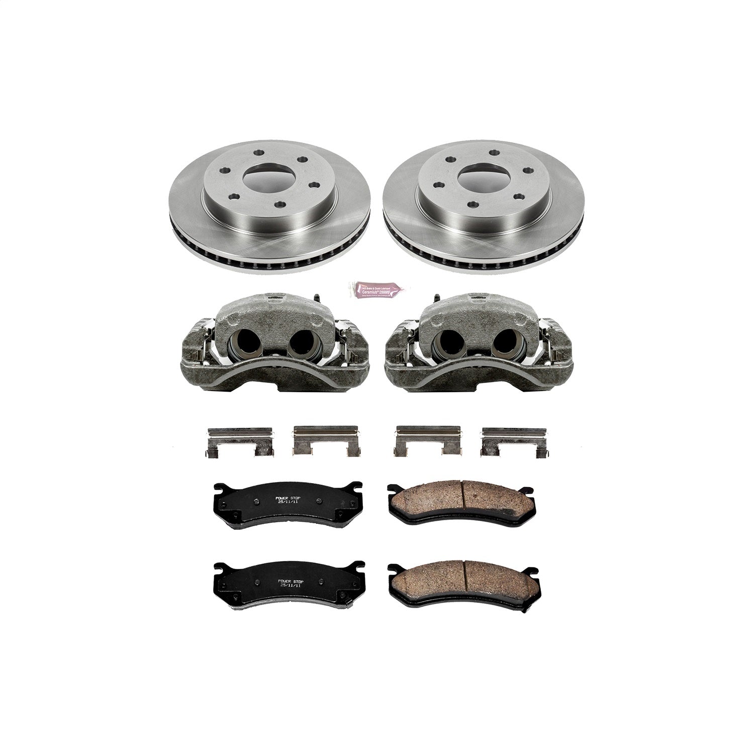 PowerStop Front Autospecialty Kit with Calipers | 2000–2006 GMC Yukon XL 1500 (KCOE2009)