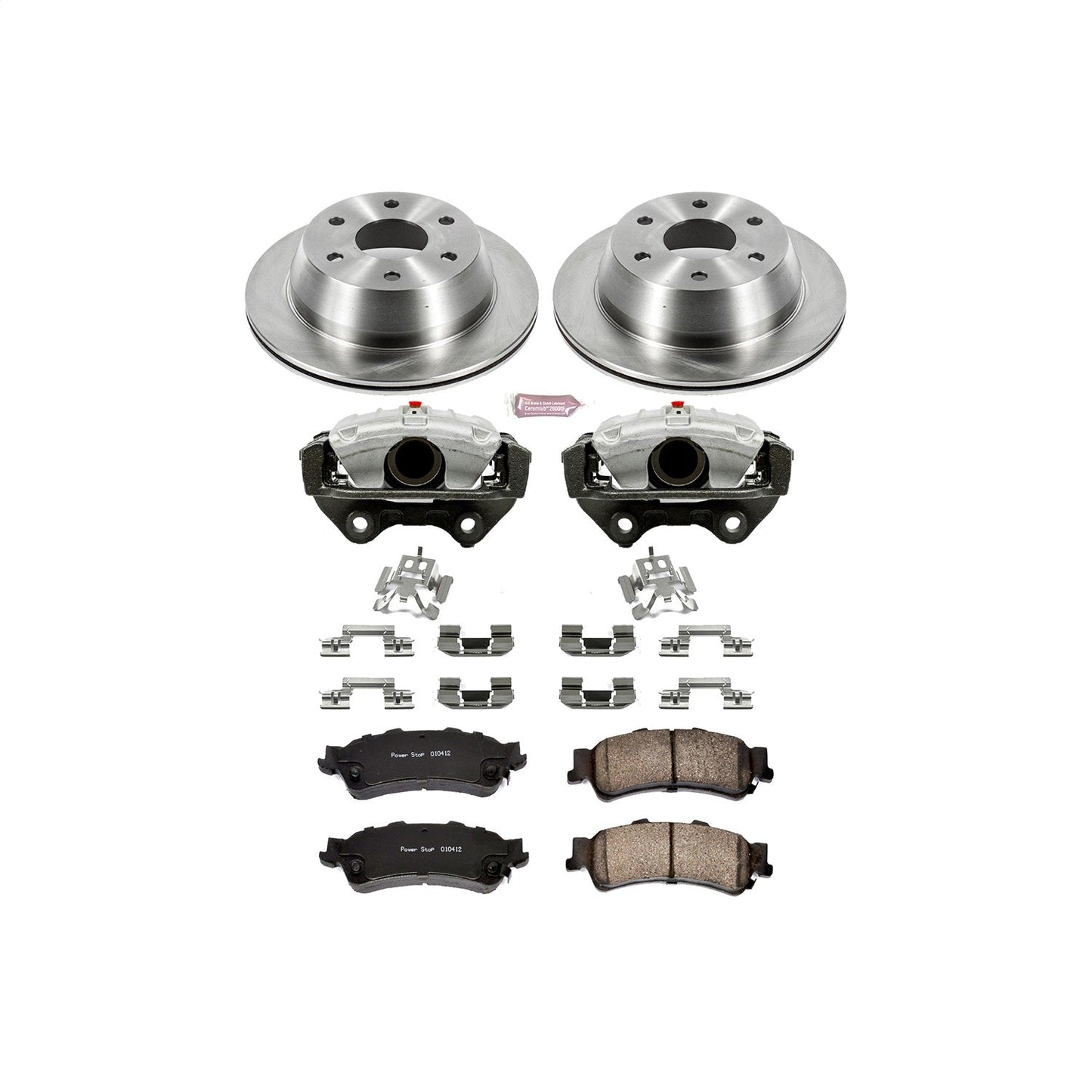 PowerStop Rear Autospecialty Brake Kit with Calipers | 2003–2005 Chevrolet Astro (KCOE2018)