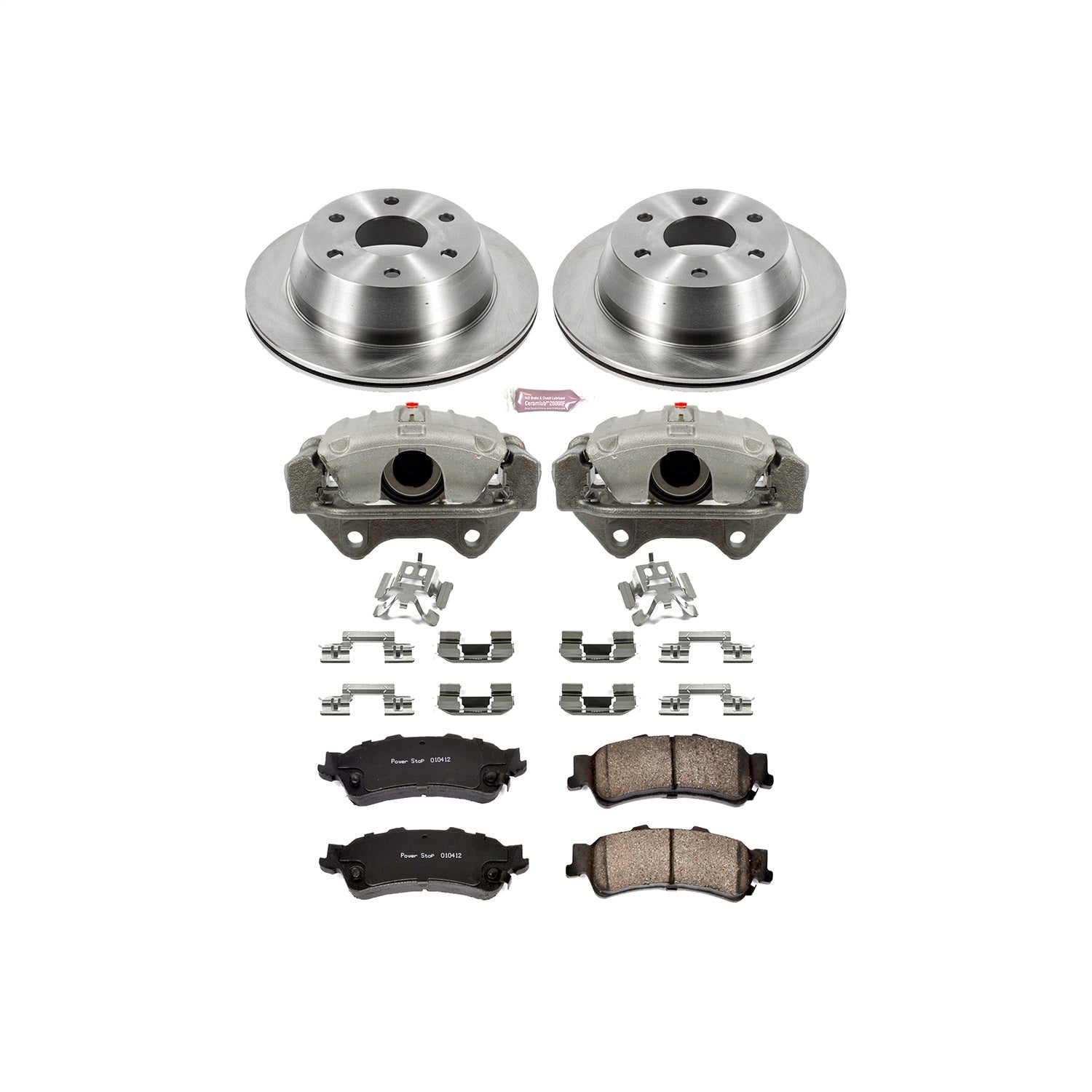 PowerStop Rear Autospecialty Brake Kit with Calipers | 2003–2006 Chevrolet Silverado 1500 (KCOE2018A)