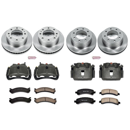 PowerStop Autospecialty Kit Front & Rear with Calipers | 2003–2020 Chevrolet Express 2500 (KCOE2025)