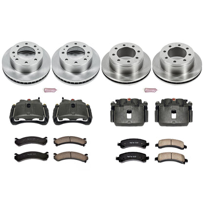 PowerStop Front & Rear Autospecialty Kit with Calipers | 2006–2016 Chevrolet Express 2500 (KCOE2029)