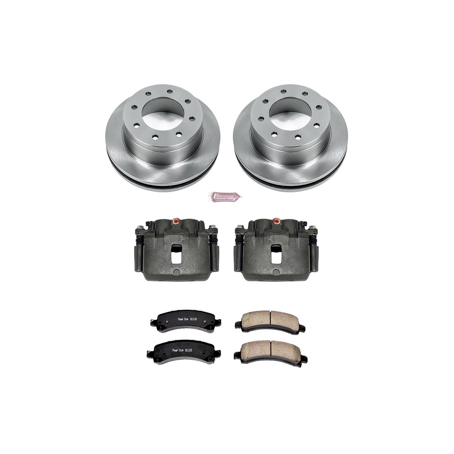 PowerStop Rear Autospecialty Kit with Calipers | 2014–2020 GMC Savana 3500 (KCOE2039)