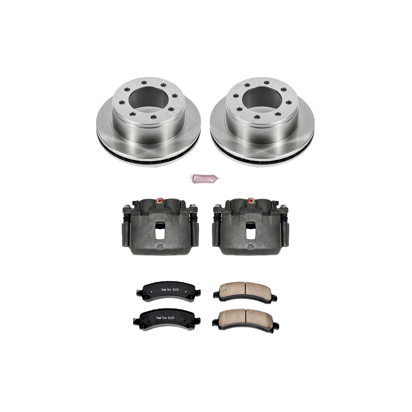 PowerStop Rear Autospecialty Kit with Calipers | 2014–2016 GMC Savana 3500 (KCOE2043)