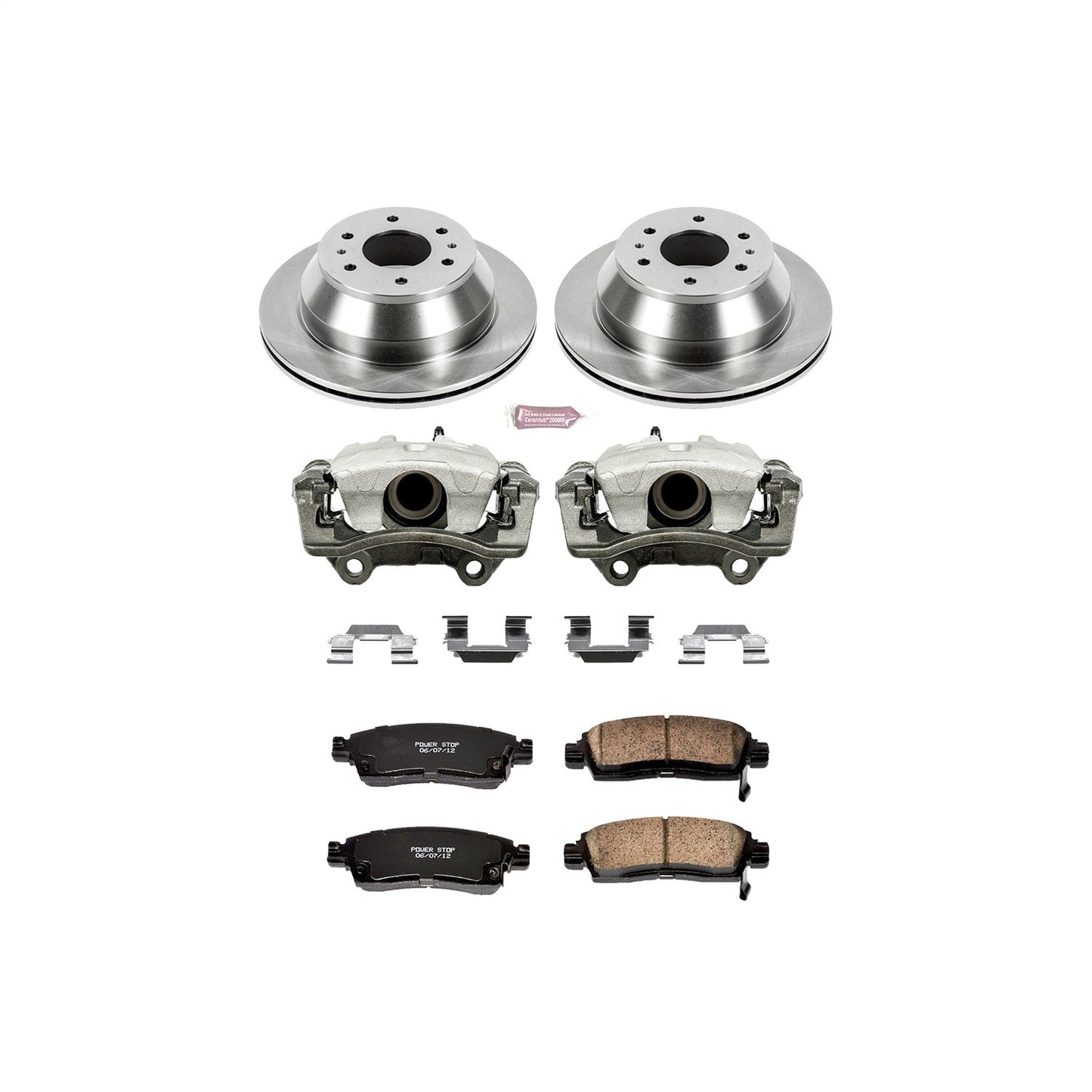 PowerStop Rear Autospecialty Brake Kit with Calipers | 2004–2007 Buick Rainier (KCOE2050)